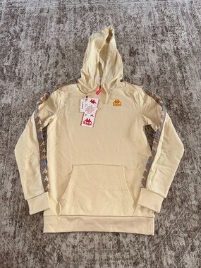 Kappa Women’s Cream Logo Hoodie with Tape-Trim Sleeves